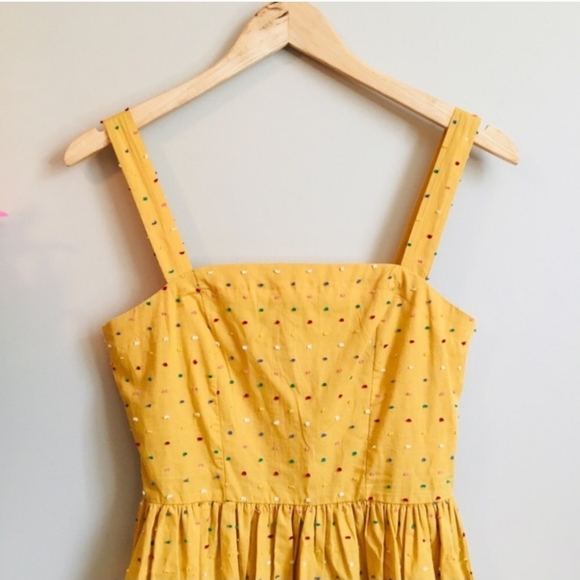 Gypsies & Moondust Dresses & Skirts - Yellow polka dot confetti swing dress size Small